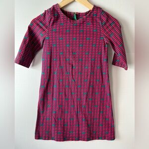 Vineyard Vines Red and Green Whale Patterned Holiday Dress Kids Size S 7-8